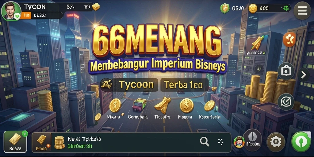 Screenshot menampilkan gameplay menarik dari 66MENANG di dunia Tycoon.