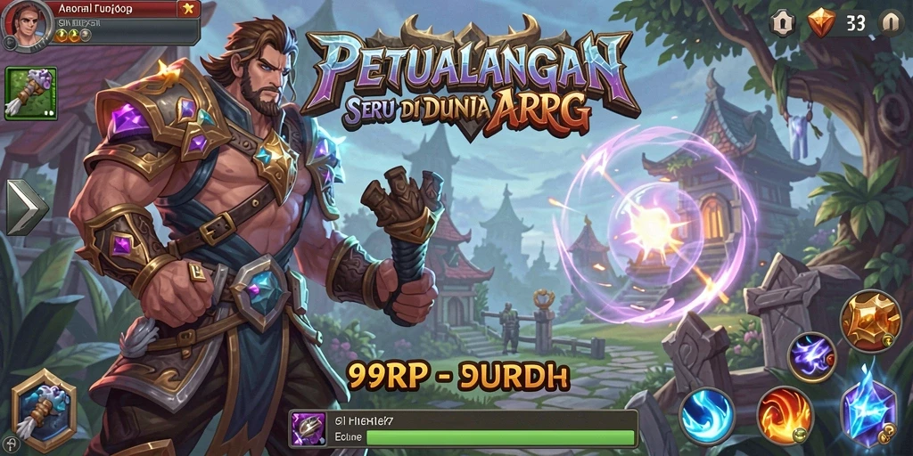 Tampilan gameplay seru dari 99RP dalam dunia ARPG.