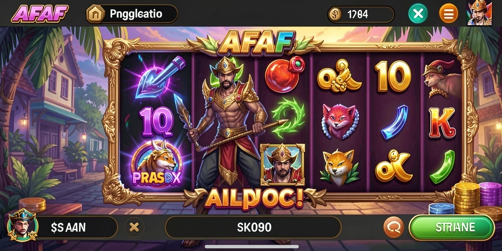 Tampilan gameplay AFAF yang menarik dengan berbagai pilihan slot.
