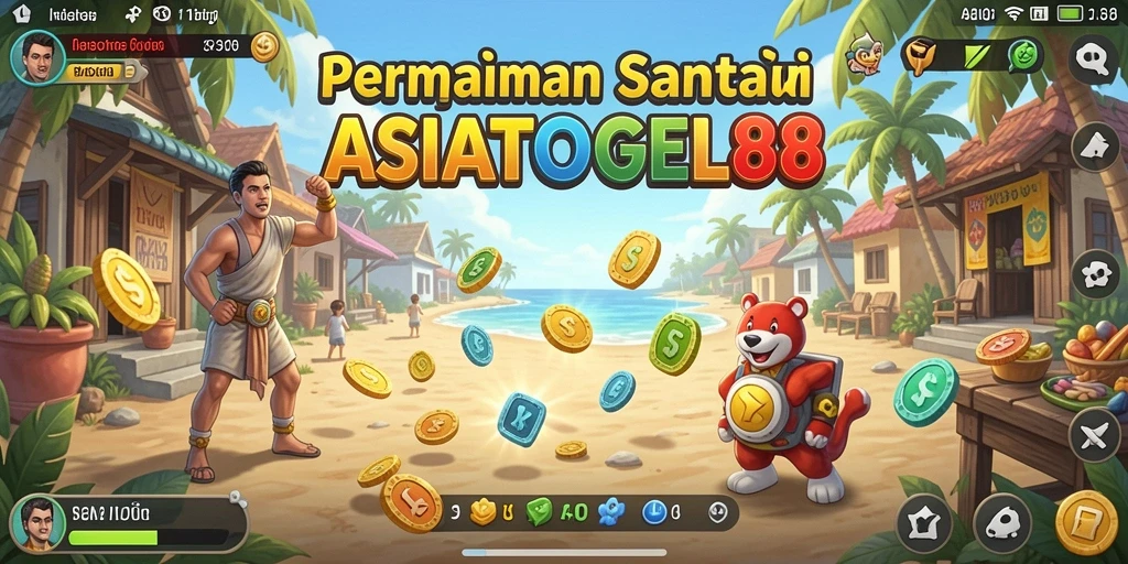 Tampilan gameplay ASIATOGEL88 yang menarik dan penuh warna.