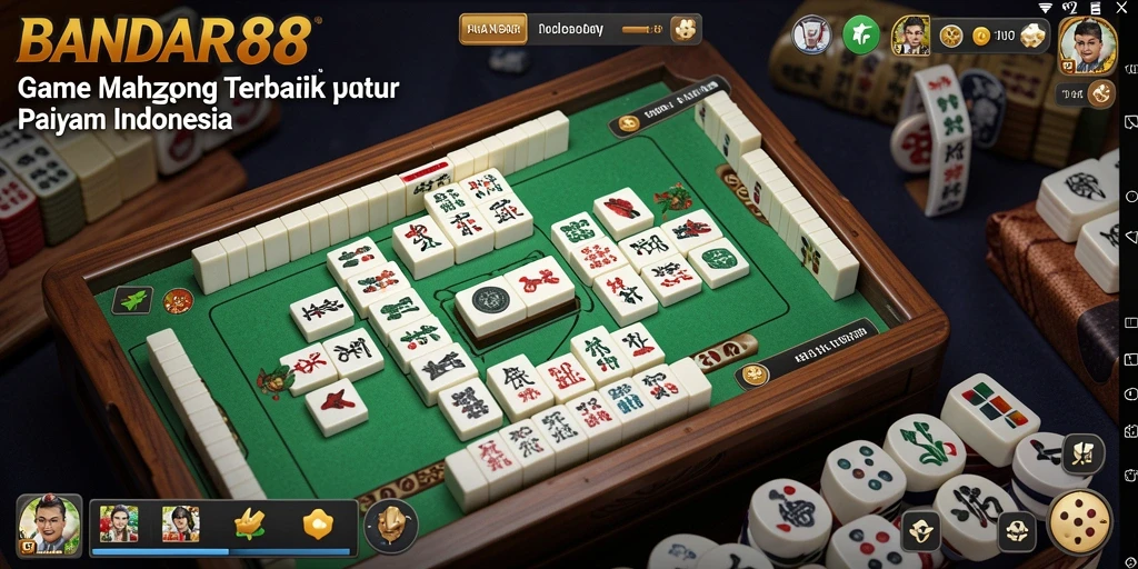 Tampilan gameplay seru di BANDAR88 dengan grafis Mahjong yang memukau.