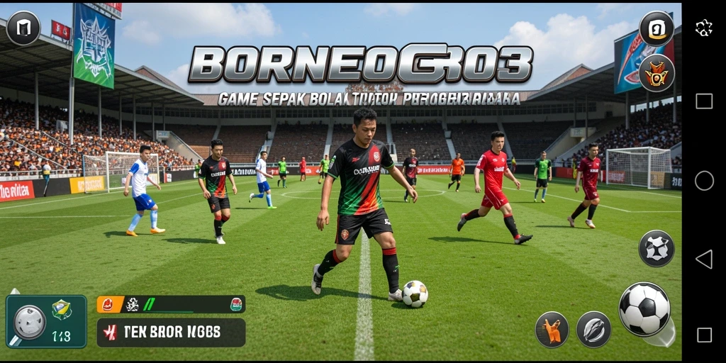 Tampilan menarik gameplay sepak bola di BORNEO303.
