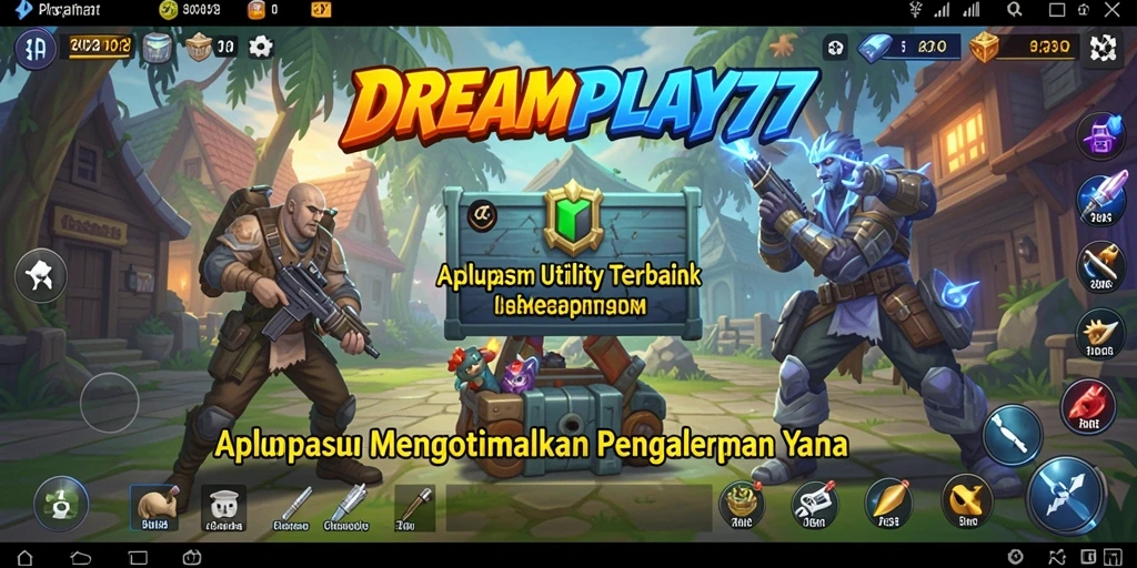 Tampilan utama aplikasi DREAMPLAY77 dengan fitur-fitur yang memudahkan.