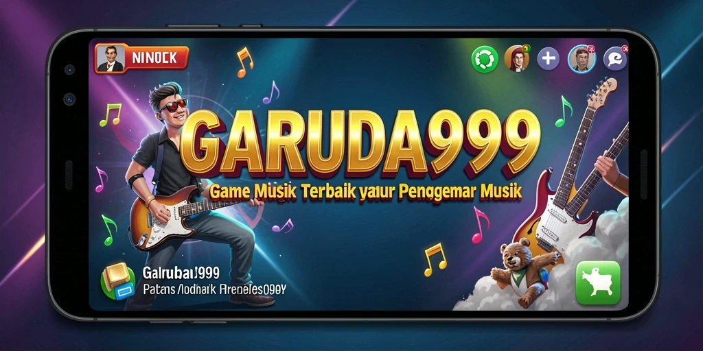 Tampilan gameplay GARUDA999 dengan berbagai pilihan lagu musik.