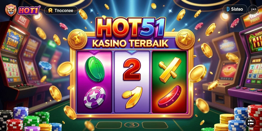 Screenshot utama HOT51 menampilkan gameplay slot yang mendebarkan.