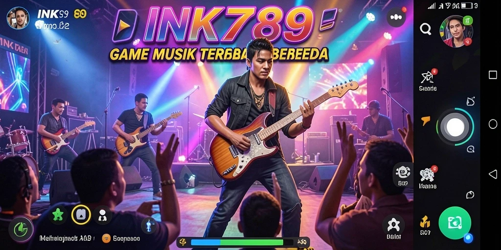 Tampilan gameplay INK789 yang penuh energi dengan musik mengagumkan.