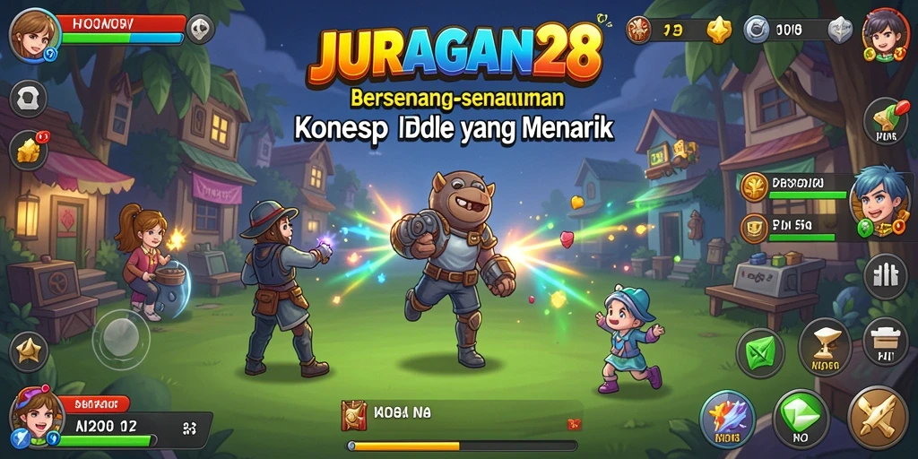 Screenshot gameplay JURAGAN28 menampilkan keseruan manajemen bisnis.