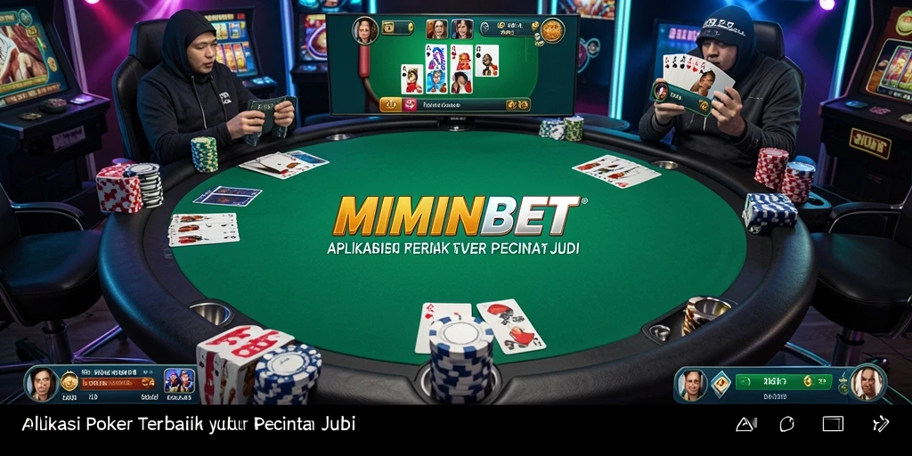 Gambar skrin menunjukkan pemain yang asyik bermain Poker.