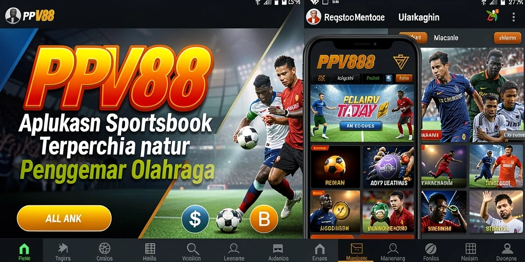 Screenshot utama PPV88 menampilkan pengguna yang aktif dalam taruhan olahraga.