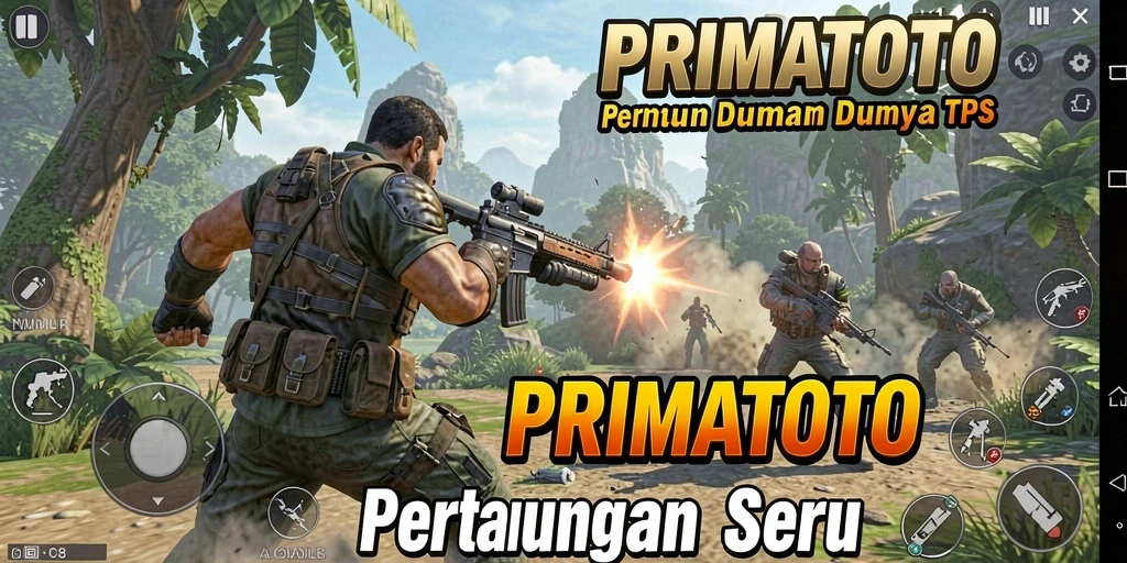 Tampilan menarik dari gameplay seru PRIMATOTO di medan perang.
