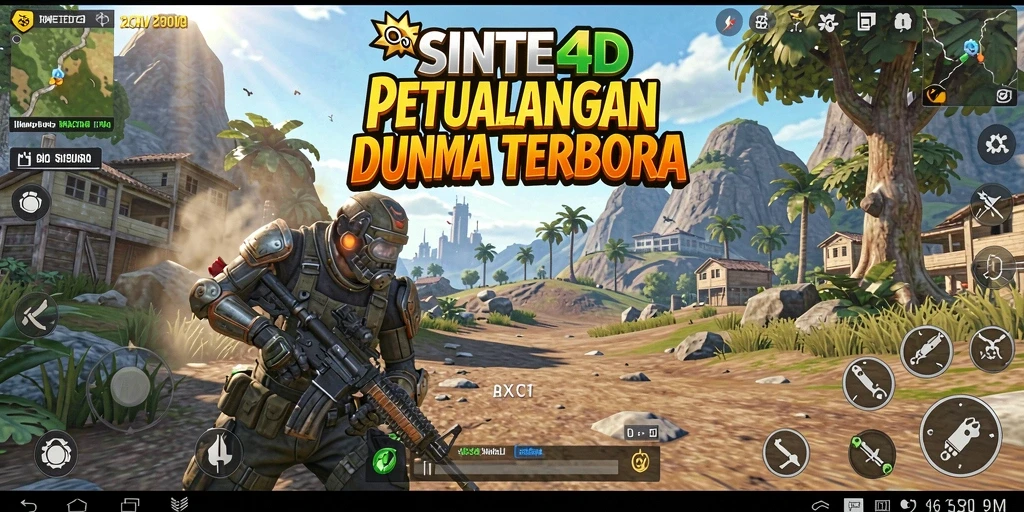 Tangkapan layar gameplay <strong>SINTE4D</strong> menunjukkan aksi menegangkan saat bertempur melawan monster.