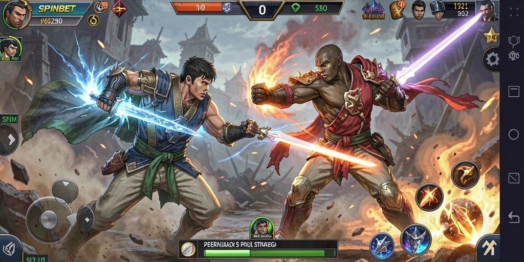 Tangkapan layar SPINBET menampilkan aksi pertarungan yang epik dan menarik.