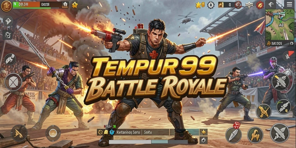 Gameplay seru dalam pertarungan Battle Royale yang intens.